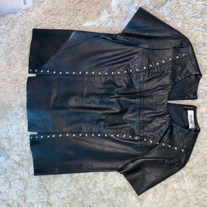 Leather T Shirt